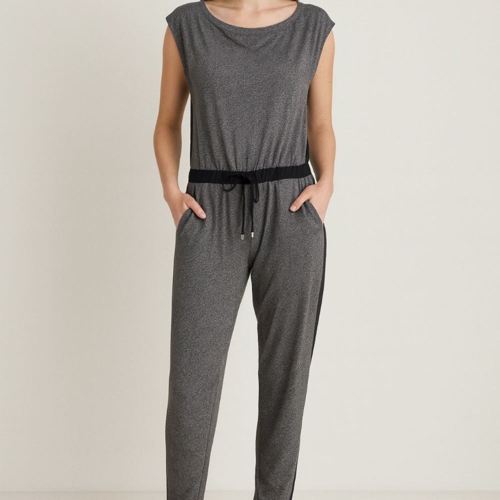 Michael Kors Gray‎ Herringbone Jumpsuit – Size M